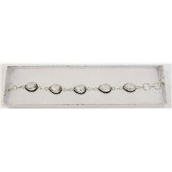 #152- WHITE TOPAZ GEMSTONE BRACELET