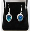 Image 1 : #134-AUSTRALIAN TRIPLE OPAL GEMSTONE EARRINGS