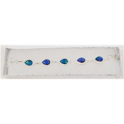 #136-AUSTRALIAN TRIPLE OPAL GEMSTONE BRACELET