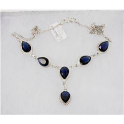 #104-TANZANITE GEMSTONE  NECKLACE
