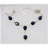 Image 1 : #104-TANZANITE GEMSTONE  NECKLACE