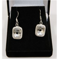 #156- WHITE TOPAZ GEMSTONE EARRINGS