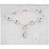 Image 1 : #154- WHITE TOPAZ GEMSTONE NECKLACE