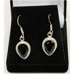 #114-CHROME DIOPSIDE GEMSTONE EARRINGS