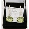 Image 1 : #116-GREEN AMETHYST GEMSTONE EARRINGS