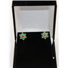 Image 1 : #98-EMERALD & RUBY STUD  EARRINGS