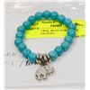 Image 1 : #75-NATURAL BLUE TURQUOISE BEAD BRACELET