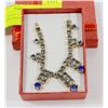 Image 1 : VINTAGE GOLD TONE & BLUE RHINESTONE NECKLACE
