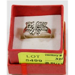 .925 SILVER BUTTERFLY RING - SIZE 7 -