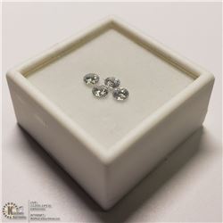343) 4 CUBIC ZIRCONIA, ROUNDS, APPROX 4 CTS