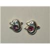 Image 1 : 85) STERLING SILVER CUBIC ZIRCONIA EARRINGS