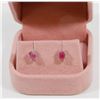 Image 1 : 19) STERLING SILVER RUBY EARRINGS