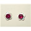 Image 1 : 91) 10K RUBY MOTHER OF PEARL JACKET EARRINGS