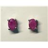 Image 1 : 61) STERLING SILVER RUBY EARRINGS