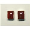 Image 1 : 13) STERLING SILVER AGATE EARRINGS