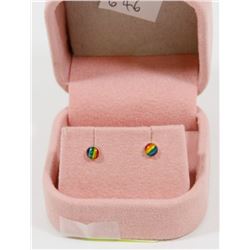 46) STERLING SILVER EARRINGS