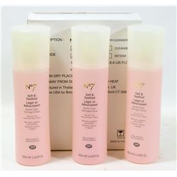3 BOTTLES OF NO 7 SOFT & SOOTHED GENTLE TONER