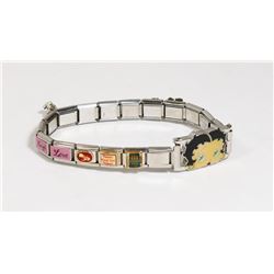 STAINLESS STEEL CHARM BRACELET