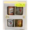 Image 1 : LOT OF 4 ALCOHOL BRAND GLASSES
