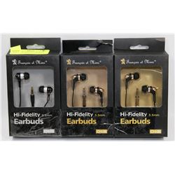 LOT OF 3 HI-FIDELITY EAR BUDS