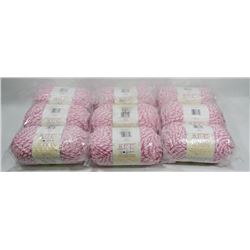 LOT OF 9 BERNAT BABY BLANKET YARN 100G PINK TWIST