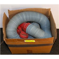 82) BOX OF RV DUMP HOSE & FITTINGS.