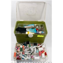 SEWING BOX WITH CONTENTS