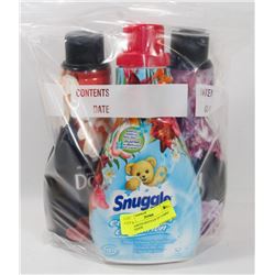 3 ASSORTED BOTTLES OF FABRIC SOFTENER