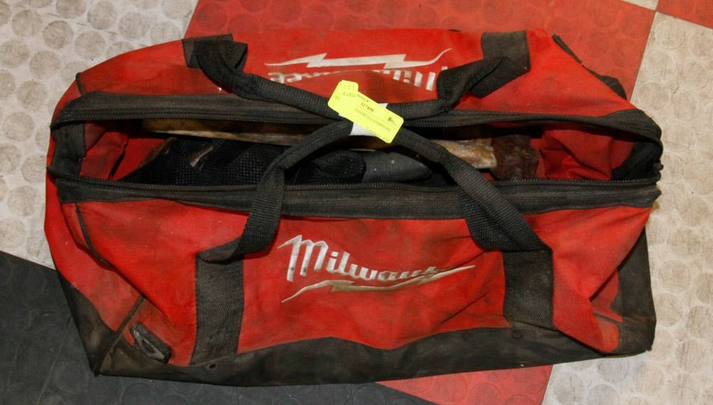 103) BAG OF ASSORTED HAMMERS.