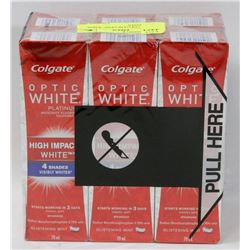 LOT OF 6 COLGATE OPTIC WHITE TOOTHPASTES