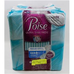 4 PACKS OF POISE ULTRA THIN PADS