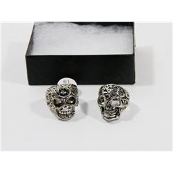 LOT OF TWO NEW SKULL RINGS