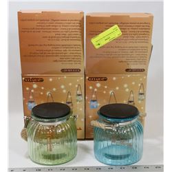 2PK 15CM MASON JAR LED PATIO LITES