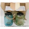 Image 1 : 2PK 11CM MASON JAR LED PATIO LITES
