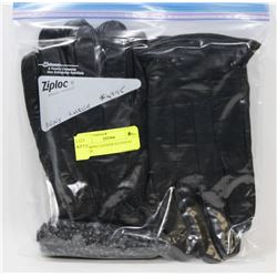 2PK MENS LEATHER GLOVES SZ LARGE