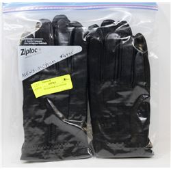 2PK MENS LEATHER GLOVES SZ MEDIUM