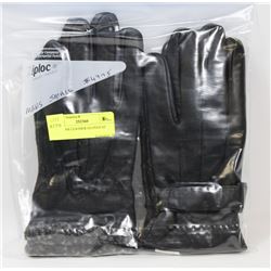 2PK MENS LEATHER GLOVES SZ SMALL