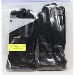 2PK MENS LEATHER GLOVES SZ SMALL
