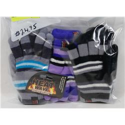 3PK OF KIDS "HEAT WAVE" GLOVES