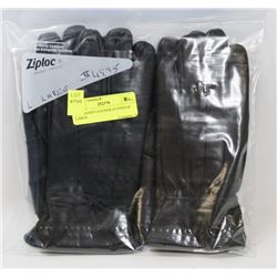 2PK LADIES LEATHER GLOVES SZ LARGE