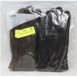 2PK LADIES LEATHER GLOVES SZ LARGE