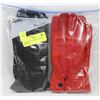 Image 1 : 2PK LADIES LEATHER GLOVES SZ MEDIUM
