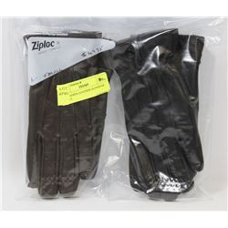2PK LADIES LEATHER GLOVES SZ SMALL