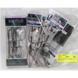 BAG W/8 READING GLASSES +3.25 - ESSENTIALS