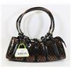 Image 1 : BROWN SNAKESKIN STYLE HANDBAG