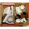 Image 1 : BOX OF ANTIQUE CUPS AND GLASSWARE,