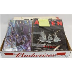 FLAT OF 12 ASSORTED ALIEN AND STAR WARS BOOKS