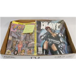 FLAT OF 14 ASSORTED MAGAZINES INCLUDING HEAVY