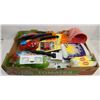 Image 1 : LARGE FLAT OF ASSORTED CLEANING SUPPLIES AND MORE