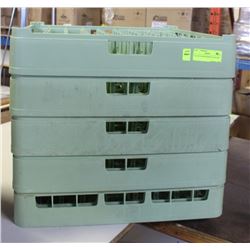 LOT OF 5 DISHWASHER CUP RACKS